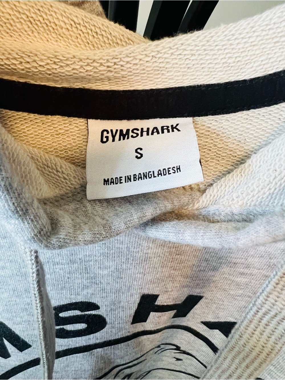 Gymshark Light Gray Lifting Club Pullover Hoodie - Picture 3 of 3